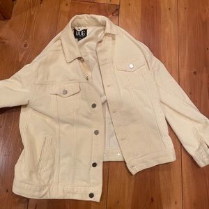 Light Yellow Corduroy Trucker Jacket